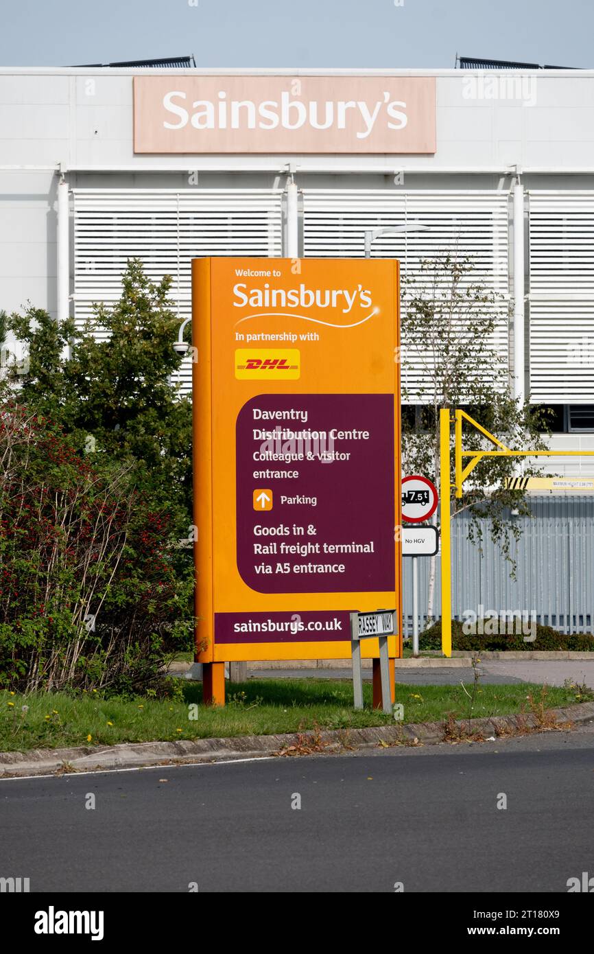 Sainsbury`s Daventry Distribution Centre, DIRFT, Northamptonshire, England, UK Stock Photo